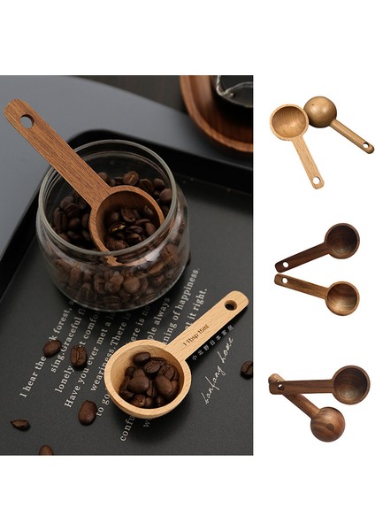 05 Ahşap Ölçü Kaşığı Mutfak Ölçü Kaşıkları Kısa Saplı Çay Kahve Kepçesi Şeker Baharat Ölçü Kaşığı Pişirme Ölçü Aletleri (Yurt Dışından) fırsatları