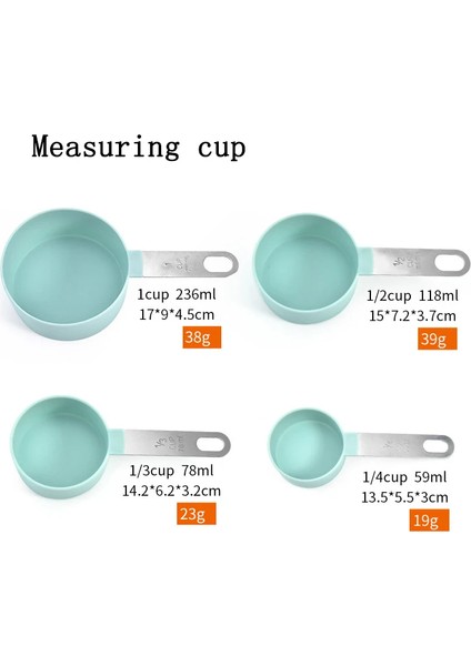 4 Adet Yeşil Bardak 7.5g 4 Adet Çok Amaçlı Kaşık/bardak Ölçüm Aletleri Pp Pişirme Aksesuarları Paslanmaz Çelik/plastik Saplı Mutfak Aletleri (Yurt Dışından) modelleri