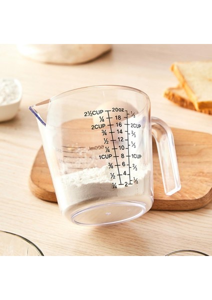 600ML 300/600/1000ML Ölçüm Kabı Şeffaf Isıya Dayanıklı Plastik Süt Su Ölçekli Ölçüm Kavanozu Mikrodalga Aracı Pişirme Için (Yurt Dışından) fiyatları