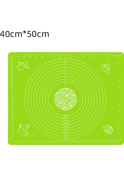 Yeşil 40X50CM Mat Fais Du Yoğurma Pedi Silikon Pişirme Matları Mutfak Aksesuarları Levha Pizza Hamur Matı Yapışmaz Hamur Açma Matı Pişirme Araçları (Yurt Dışından)