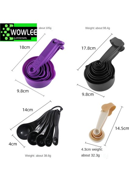 Yeşil 10 Adet/takım Ölçüm Kaşıkları Renkli Plastik Ölçü Kaşığı/fincan Mutfak Süper Kullanışlı Şeker Kek Pişirme Araçları Kaşık Ölçüm Kabı (Yurt Dışından) indirimleri