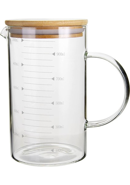 500ML Kapaksız Yüksek Sıcaklığa Dayanıklı Sıvı Ölçüm Kabı Mutfak Pişirme Ölçüm Aracı Cam Ölçekli Süt Kupası Ölçüm Kabı (Yurt Dışından)