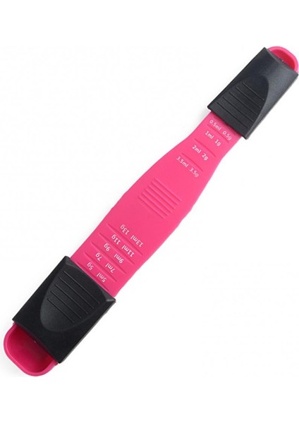 Kırmızı Ayarlanabilir Çift Başlı Kek Pişirme Unu Gıda Ölçme Dokuz Hız Çok Ölçekli Ölçme Kaşığı Katı Toz Çay Kaşığı (Yurt Dışından)