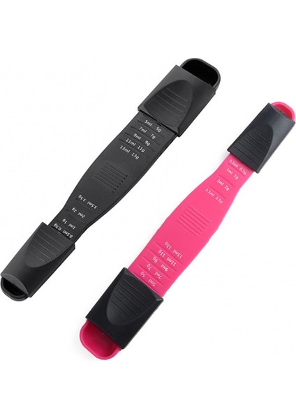 Kırmızı Ayarlanabilir Çift Başlı Kek Pişirme Unu Gıda Ölçme Dokuz Hız Çok Ölçekli Ölçme Kaşığı Katı Toz Çay Kaşığı (Yurt Dışından) modelleri