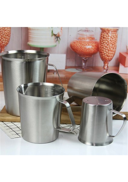 1000 ml 304 Paslanmaz Çelik Ölçüm Kabı Iç Ölçekli Tasarım Sıvı Çekme Çiçek Mutfak Fırında Tedarik Araçları (Yurt Dışından) fırsatları