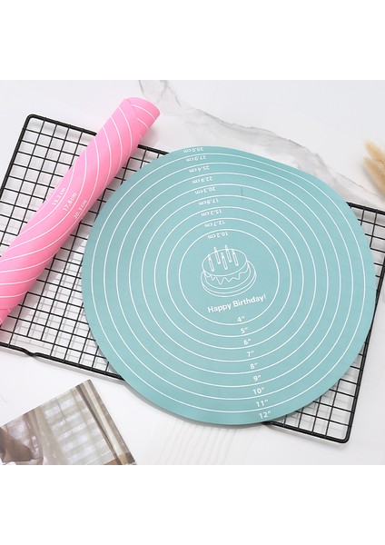 Blue2 Nozzleset ile Fais Du Yuvarlak Silikon Pişirme Mat 12 Inç Çaplı Kek Pikap Pedi Kaymaz Ped Kek Standı Gıda Sınıfı Mutfak Pişirme Aracı (Yurt Dışından) indirimleri
