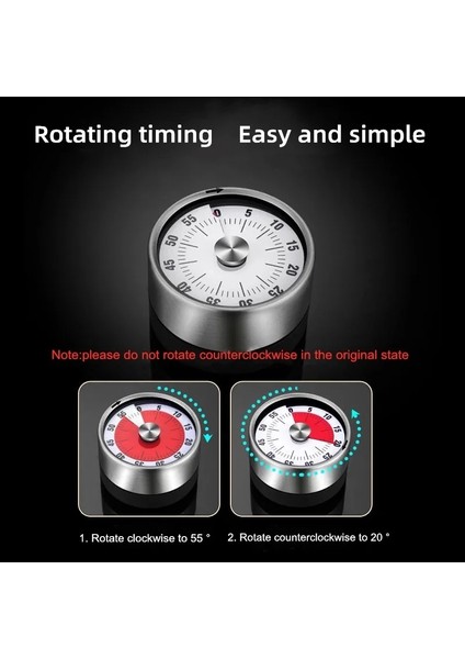 Sarı Paslanmaz Çelik Görsel Zamanlayıcı Mekanik Mutfak Zamanlayıcı 60 Dakika Alarm Pişirme Zamanlayıcısı Yüksek Sesli Alarm Manyetik Saat Zamanlayıcı (Yurt Dışından) fırsatları