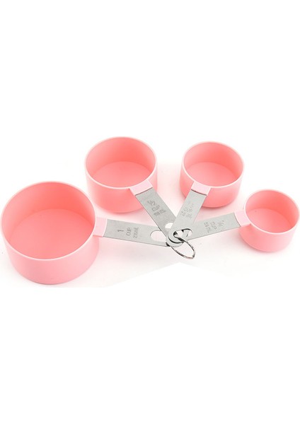 4 Adet Pembe Fincan 4 Adet Mutfak Gereçleri Ölçüm Kaşıkları Bardak Seti Çelik Saplı Çay Kaşığı Kahve Şeker Kepçe Kek Pişirme Pişirme Aletleri (Yurt Dışından)