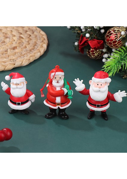 Style9 E Mini Reçine Noel Dekorasyon Noel Baba Kardan Adam Ağacı Mikro Peyzaj Modeli Diy Minyatür Bahçe Figürleri Ev Dekorasyon (Yurt Dışından) modelleri