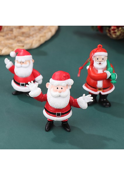 Style9 E Mini Reçine Noel Dekorasyon Noel Baba Kardan Adam Ağacı Mikro Peyzaj Modeli Diy Minyatür Bahçe Figürleri Ev Dekorasyon (Yurt Dışından) indirimleri