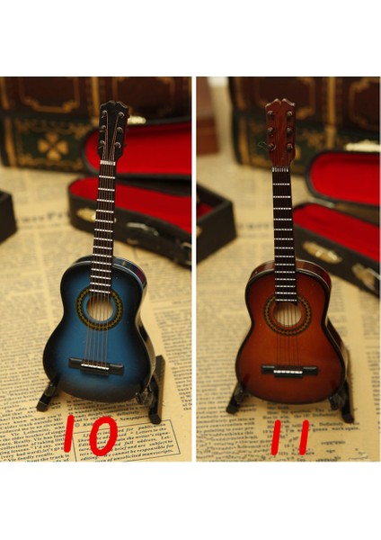 No.1 Gitar 17 cm 1/6 Ölçek Minyatür Gitar Modeli Mini Gitar Bebek Evi Için Koleksiyon Ev Dekorasyonu Min Müzikalaletler (Yurt Dışından)