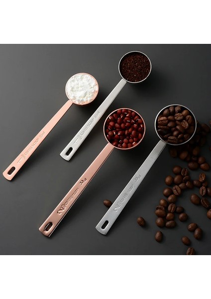 Rose Gold 30ML Paslanmaz Çelik Mutfak Ölçü Kaşığı, Kahve Kaşığı, Süt Tozu, Baharat Ölçüsü, Çorba Kaşığı, Metal Ölçme Aletleri, 15ML, 30ML (Yurt Dışından) indirimleri