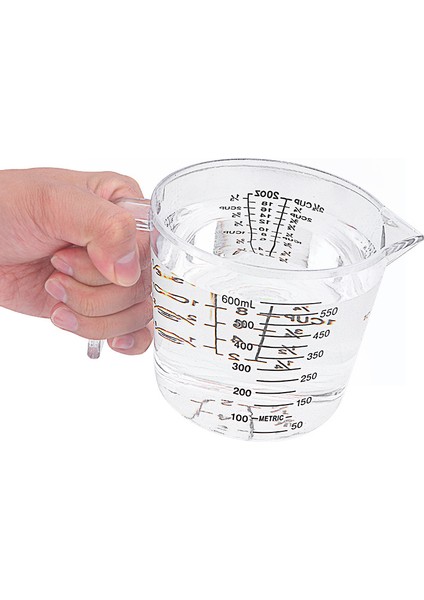 600ML 150/300/600/1000 ml Plastik Ölçüm Kabı Temizle Ölçekli Gösterisi Şeffaf Kupa Dekantör Ağzı Ölçüm Cihazı Görsel Ölçekli Pişirme Aracı (Yurt Dışından) fiyatları