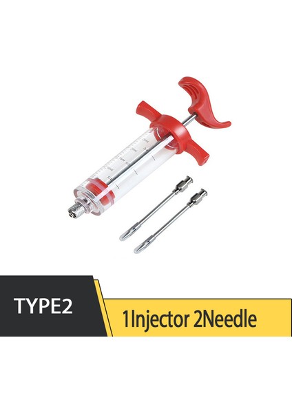 1 Enjektör 2 Iğne Kızartma Suyu Şırıngası Baharat Şırıngası Türkiye Iğnesi Marine Sığır Biftek Barbekü Baharat Şırınga Iğnesi Mutfak Catering Aracı (Yurt Dışından)