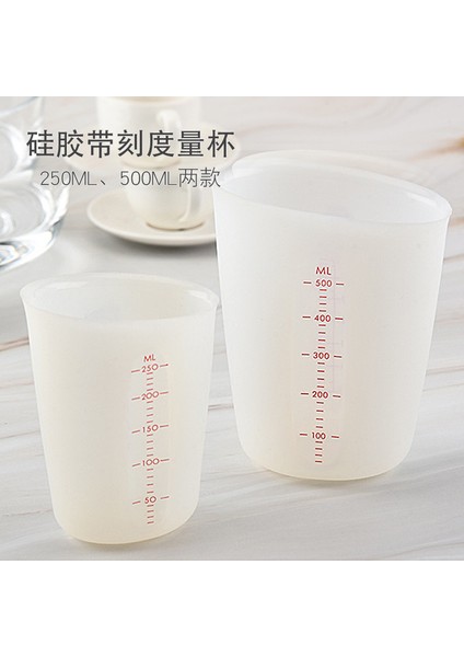 750ML Çift Ölçekli Silikon Ölçme Kabı, Yumuşak Ölçme Kabı, Pişirme Aletleri, El Yapımı Kendin Yap, 250 Ml, 500ML (Yurt Dışından)