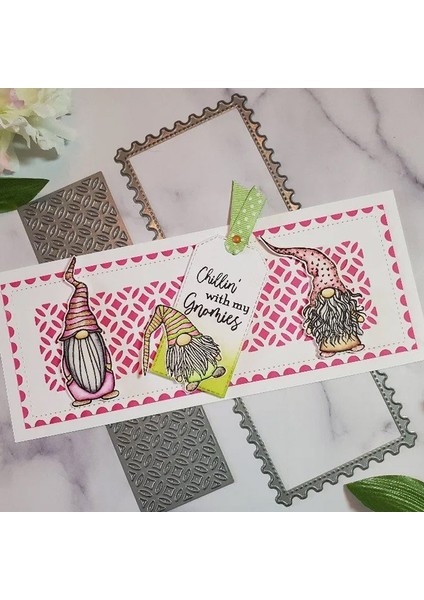 Resim 7 Ince Dalgalı Daireler Kareler Kalpler Çapraz Tarak Balık Pulları Kesme Kalıpları Kendin Yap Scrapbooking Kartlar El Sanatları Yapımı Yeni 2021 (Yurt Dışından)