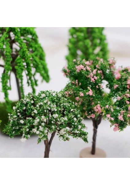 Stil 1 1 Adet Minyatür Ağaç Modeli Ağaçlar, Tren, Demiryolu Düzeni, Diorama, Manzara, Plastik Ölçek, Sahne Oluşturma, Peyzaj Dekoru, 1 Adet, 3 Adet (Yurt Dışından) modelleri