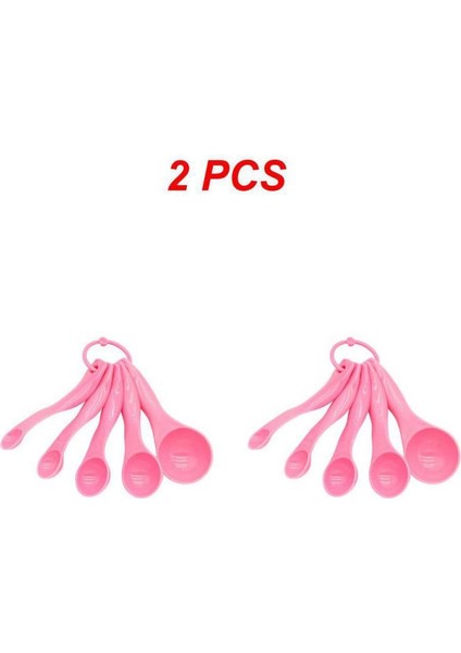 Stil A 2 Adet 1 ~ 4 Adet 5 Parçalı Set Renkli Ölçüm Kaşıkları Çift Ölçekli Mutfak Pişirme Araçları Süt Tozu Renkli Plastik Ölçüm Kaşıkları (Yurt Dışından)