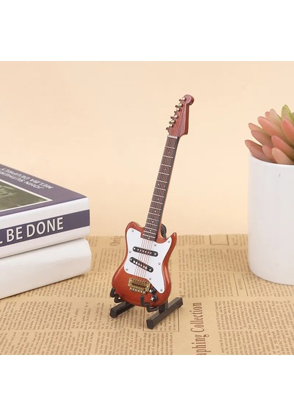 A 1:12 1:6 Bebek Evi Minyatür Müzik Elektro Gitar Ahşap Çocuk Oyuncakları Dekor Ev Enstrüman Modeli Aksesuarları (Yurt Dışından)