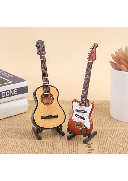 A 1:12 1:6 Bebek Evi Minyatür Müzik Elektro Gitar Ahşap Çocuk Oyuncakları Dekor Ev Enstrüman Modeli Aksesuarları (Yurt Dışından) fırsatları