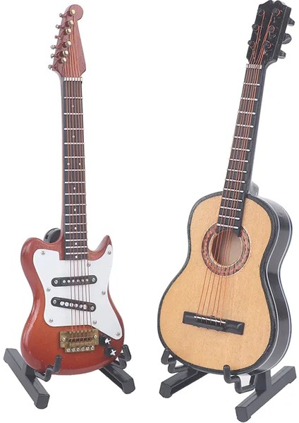 A 1:12 1:6 Bebek Evi Minyatür Müzik Elektro Gitar Ahşap Çocuk Oyuncakları Dekor Ev Enstrüman Modeli Aksesuarları (Yurt Dışından) indirimleri