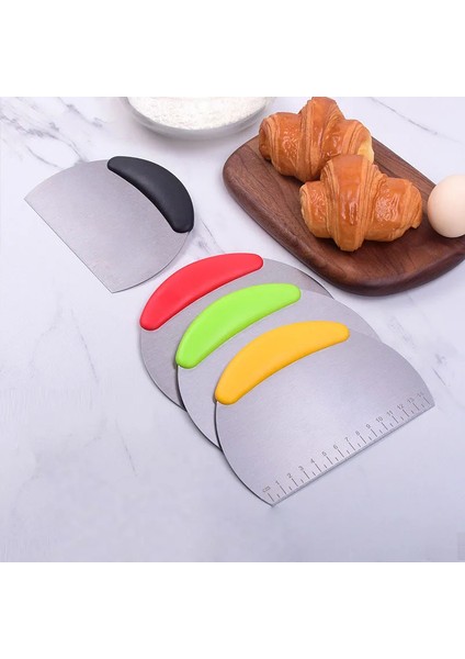Yeşil 1 Adet Paslanmaz Çelik Pasta Kesici Un Pasta Kazıyıcı Doğrayıcı Ölçek Hamur Pizza Kesici Rahat Saplı Mutfak Pişirme Araçları (Yurt Dışından) fiyatları