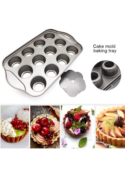 Gösterildiği Gibi 12 Izgara Mini Pişirme Kek Tepsisi Cheesecake Fincan Yapışmaz Cupcake Tava Kalıpları Para Hornear Dekorasyon Araçları (Yurt Dışından) modelleri