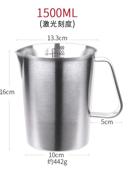 500 ml Logo Olmadan Kalınlaşmış 304 Paslanmaz Çelik Ölçme Fincan Ölçekli Süt Çay Mutfak Pişirme Büyük Kapasiteli Metre (Yurt Dışından) indirimleri