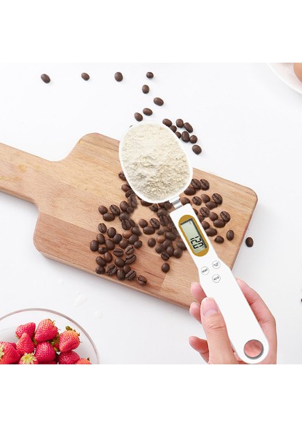 Siyah Ağırlık Ölçüm Kaşığı LCD Dijital Mutfak Terazisi 500G 0.1g Ölçme Yemek Kaşığı Ölçeği Süt Kahve Ölçeği Için Mini Mutfak Aleti (Yurt Dışından)