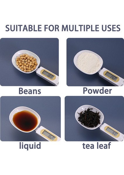 Siyah Ağırlık Ölçüm Kaşığı LCD Dijital Mutfak Terazisi 500G 0.1g Ölçme Yemek Kaşığı Ölçeği Süt Kahve Ölçeği Için Mini Mutfak Aleti (Yurt Dışından)