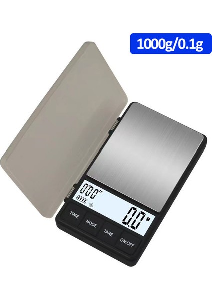 1kg-0.1g Mini Cep Kahve Ölçeği Zamanlayıcı 1000 x 0.1g Dijital Gram Ölçeği Büyük LCD Ekran Espresso Ölçeği Tara Fonksiyonu Altın Mücevher Terazileri (Yurt Dışından)