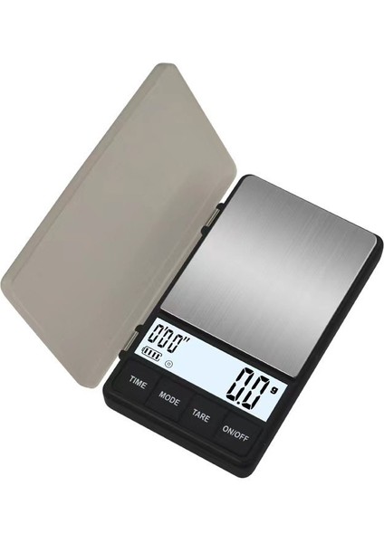 1kg-0.1g Mini Cep Kahve Ölçeği Zamanlayıcı 1000 x 0.1g Dijital Gram Ölçeği Büyük LCD Ekran Espresso Ölçeği Tara Fonksiyonu Altın Mücevher Terazileri (Yurt Dışından)