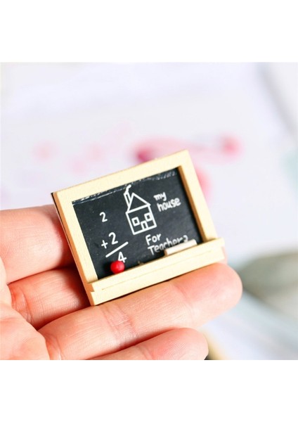 Abc Yazı Tahtası 1:12 Ölçekli Minyatür Kara Tahta Modeli Küçük Yazı Tahtası Ahşap Boyama Şövale-Dollhouse Mobilya Mini Süsleme-Aksesuarları (Yurt Dışından) fırsatları