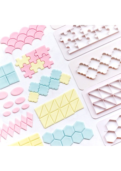 Dikdörtgen-3 Adet 3 Adet Polimer Kil Aracı Plastik Kesme Kalıpları Altıgen/yuvarlak/kare/balık Terazisi Geometrik Şekil Tasarımcısı Diy Küpe Çömlek Araçları (Yurt Dışından) fiyatları