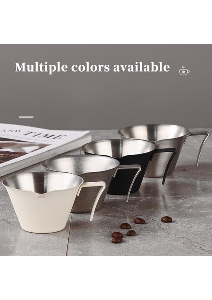 Gümüş 100ML Kahve Ölçüm Kabı Espresso Ölçüm Kabı Kahve Sosları Için Hassas Ölçüm Bardakları Gıda Sınıfı 100ML Ölçekli Bardak 2oz Paslanmaz (Yurt Dışından)
