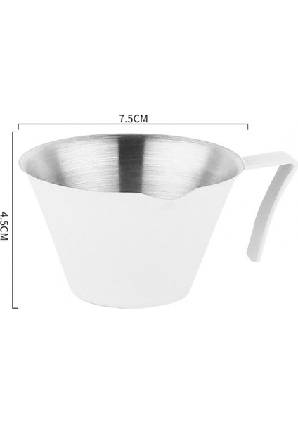 Gümüş 100ML Kahve Ölçüm Kabı Espresso Ölçüm Kabı Kahve Sosları Için Hassas Ölçüm Bardakları Gıda Sınıfı 100ML Ölçekli Bardak 2oz Paslanmaz (Yurt Dışından)