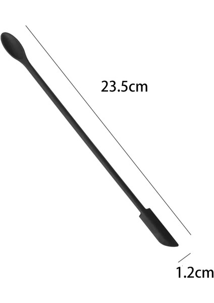 Siyah M Mini Çift Başlı Silikon Spatula Ince Kavanoz Makyaj Tereyağlı Kek Için - Yeniden Kullanılabilir Spatulalı Kaşık Spatula Mutfak Pişirme Aletleri (Yurt Dışından)