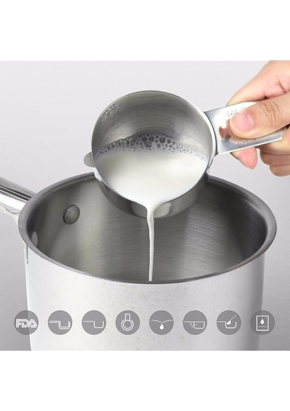 7 Adet Paslanmaz Çelik Ölçme Bardak Pişirme Kahve Çay Mutfak Ölçme Kaşığı Terazi Kepçe Seti Ölçme Aletleri Kolay Kavrama (Yurt Dışından) modelleri