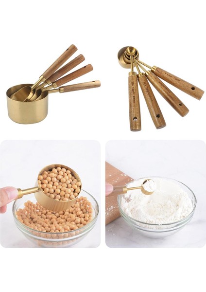 125 ml 1 Adet Altın Ölçüm Kapları Kaşıklar Paslanmaz Çelik Gıda Kahve Un Kepçesi Mutfak Ölçeği Pişirme Pişirme Aleti Mutfak Aletleri (Yurt Dışından)