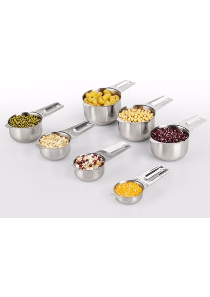 7 Adet Paslanmaz Çelik Ölçme Bardak Pişirme Kahve Çay Mutfak Ölçme Kaşığı Terazi Kepçe Seti Ölçme Aletleri Kolay Kavrama (Yurt Dışından) indirimleri