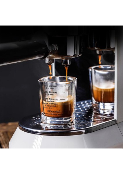 Siyah Espresso Kahve Onsu Kavurma Ölçüm Bardağı Cam 60ML Kare Kalınlaşmış Ons Mezun Konsantre Basit Isıya Dayanıklı (Yurt Dışından)