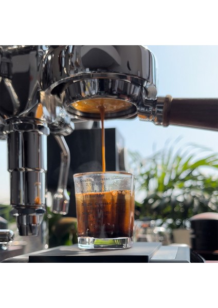 Siyah Espresso Kahve Onsu Kavurma Ölçüm Bardağı Cam 60ML Kare Kalınlaşmış Ons Mezun Konsantre Basit Isıya Dayanıklı (Yurt Dışından)