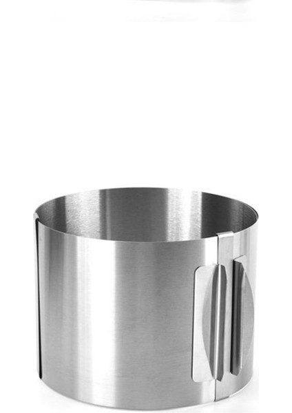 Yükseklik 12CM 430 Paslanmaz Çelik 6-30CM Teleskopik Köpük Halkası Paslanmaz Ölçekli 6-15CM Aileler Için Yükseltilmiş Pişirme Kek Halkası (Yurt Dışından)