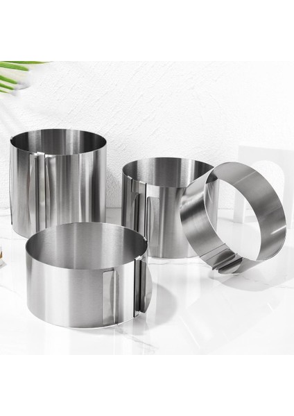 Yükseklik 12CM 430 Paslanmaz Çelik 6-30CM Teleskopik Köpük Halkası Paslanmaz Ölçekli 6-15CM Aileler Için Yükseltilmiş Pişirme Kek Halkası (Yurt Dışından) modelleri