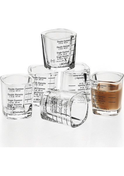 Kırmızı Ölçüm Kabı Cam 60ML Espresso Kahve Onskavurma Kare Pişirme Ölçüm Kabı Ölçekli Cam Ölçüm Kabı (Yurt Dışından) modelleri
