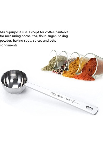 1 Yemek Kaşığı 10 ml Punana Paslanmaz Çelik Kahve Kepçesi, Yemek Kaşığı Ölçü Kaşığı Uzun Saplı Kahve Kaşığı Mutfak Kafe Yapımı Için (Yurt Dışından)