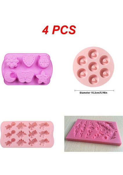 B Mix 4 Adet Hamur Dağıtıcı Pişirme Unu Macun Dağıtıcı Gözleme Cupcakes Kek Muffinler Ölçme Hunisi Karıştırma Pasta Hamur Dispensatörü (Yurt Dışından)