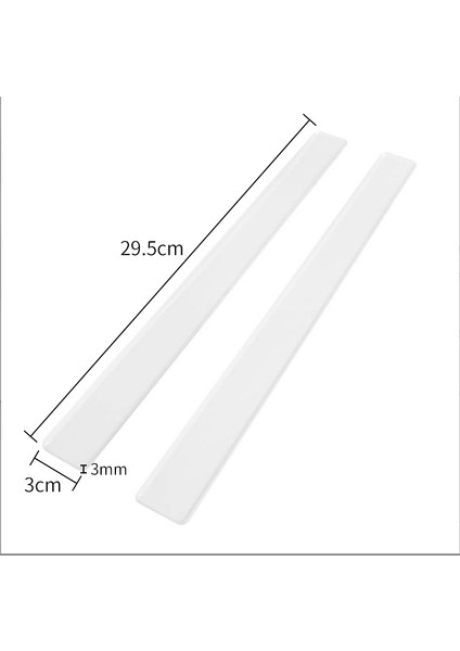 29.5x3(3mm) Holaroom 2 Adet Bisküvi Kek Haddeleme Aracı Fondan Buzlanma Denge Cetvel Çerez Pürüzsüz Kalınlığı Cetvel Mutfak Pasta Aksesuarları (Yurt Dışından)