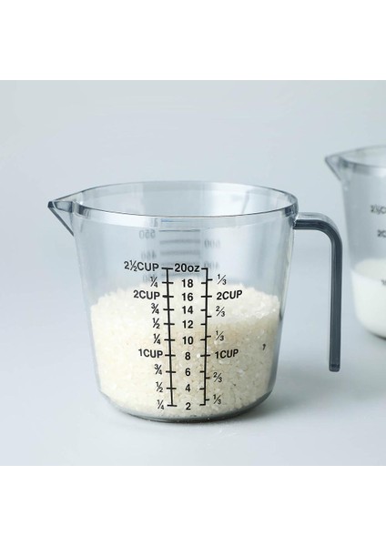 600ML Kalınlaşmak Plastik Ölçüm Kabı Ölçekli Drinkware Süt Ölçüsü Sıvı Bardak Sürahi Konteyner Pişirme Için Ölçme Aracı (Yurt Dışından)