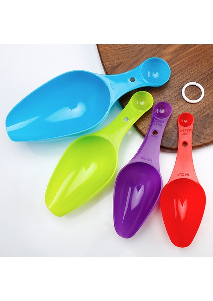Çok 4 Adet Büyük Plastik Ölçme Bardak Ölçme Kaşık Seti Pişirme Çay Kaşığı Mutfak Aletleri (Yurt Dışından) fiyatları